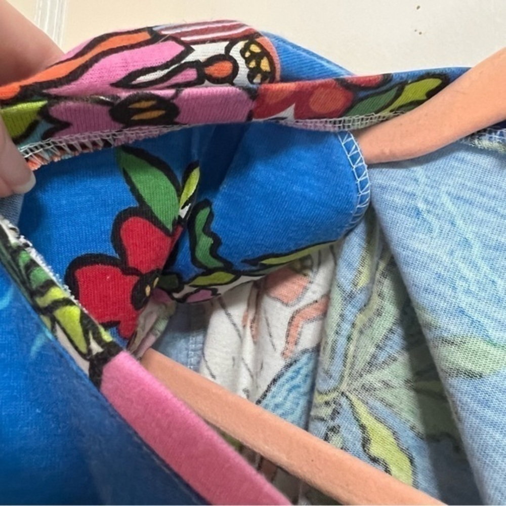 Vintage Gitano Floral Graphic Pocket Tee Colorful Print - Picture 4 of 7